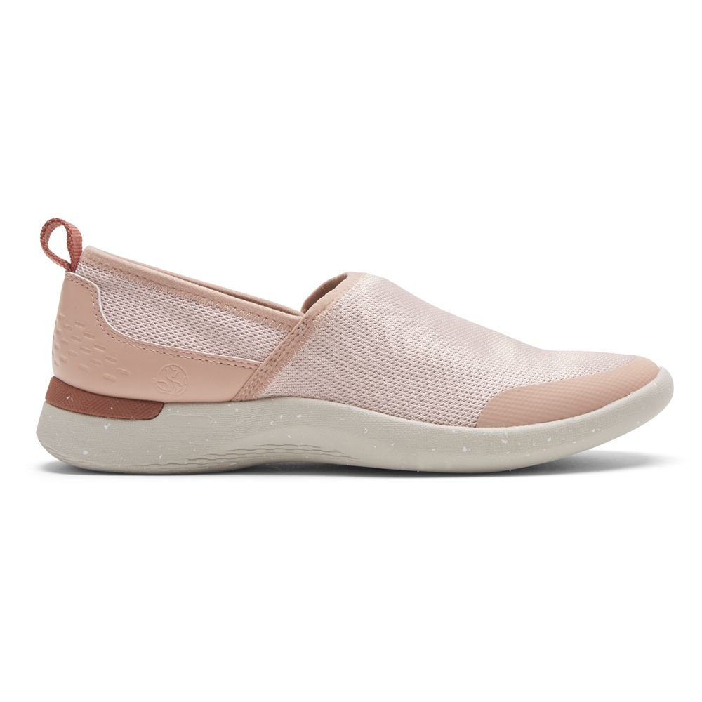 Pantofi De Mers Rockport Dama Truflex Fly Lavabil Knit Slip-On Roz - Romania 8675-MYEKZ